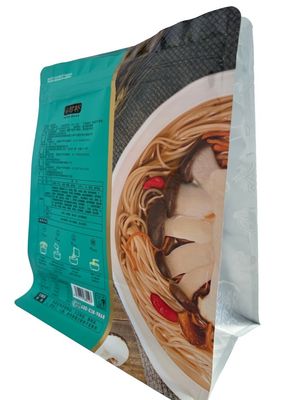 Food Grade Flat Bottom Pouch With Zipper Custom Printed PET / VMPET / PE